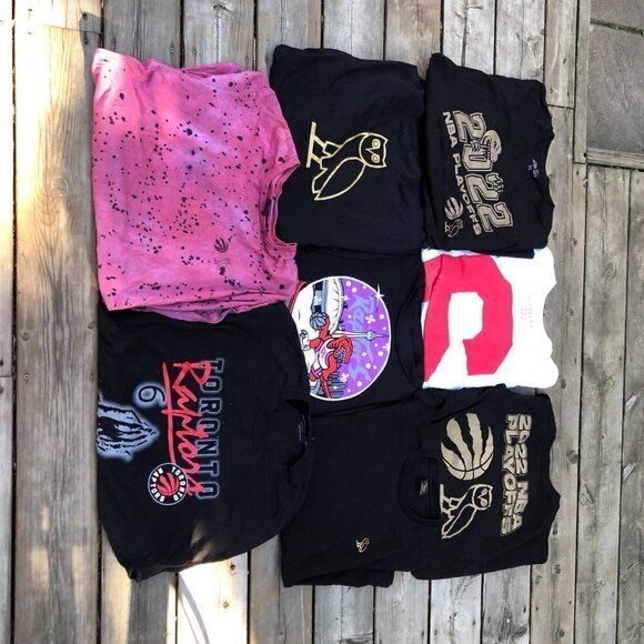 LOT OF 8 OVO Shirts Large Octobers Very Own X Toronto Raptors - Picture 5 of 6
